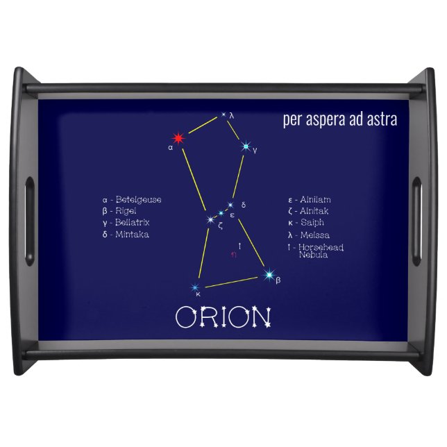 Northern Hemisphere Constellation Orion Serving Tray (Front)