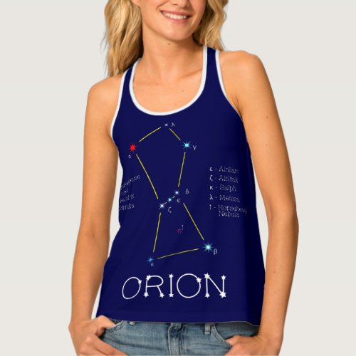 Northern Hemisphere Constellation Orion Tank Top