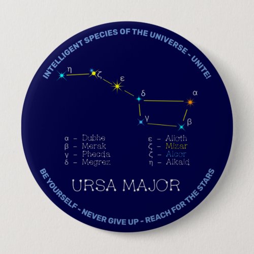 Northern Hemisphere Constellation Ursa Major Button