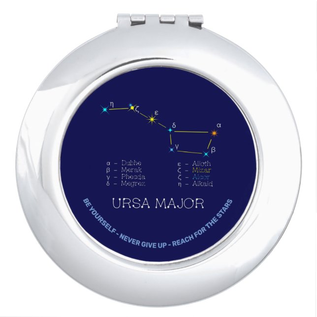 Northern Hemisphere Constellation Ursa Major Compact Mirror (Front)