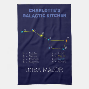 Northern Hemisphere Constellation Ursa Major Kitchen Towel
