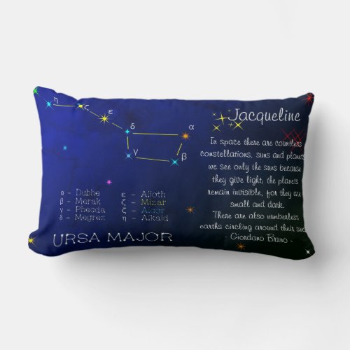 Northern Hemisphere Constellation Ursa Major Lumbar Pillow