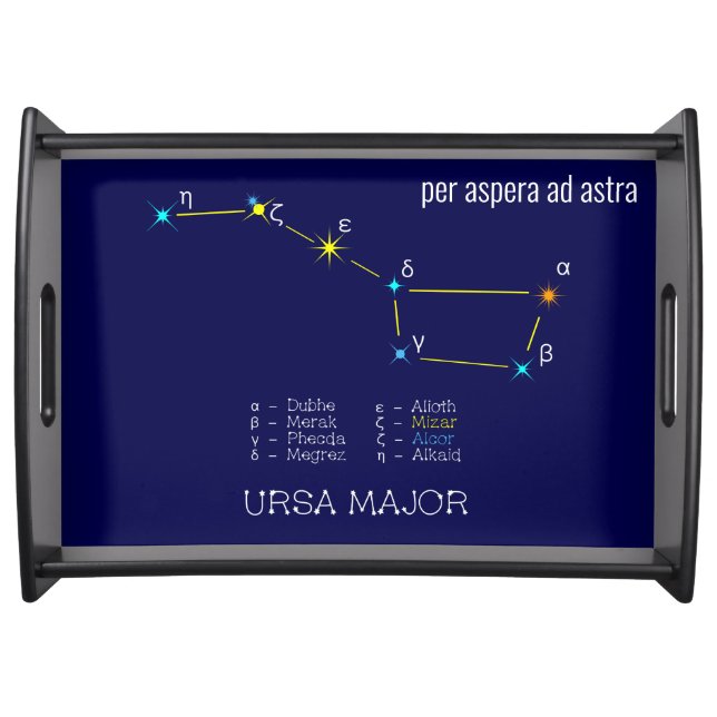 Northern Hemisphere Constellation Ursa Major Serving Tray (Front)