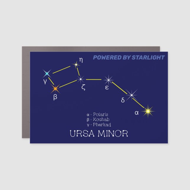 Northern Hemisphere Constellation Ursa Minor Car Magnet (Front)