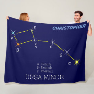 Northern Hemisphere Constellation Ursa Minor Fleece Blanket