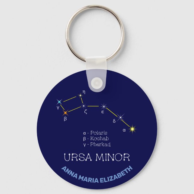 Northern Hemisphere Constellation Ursa Minor Keychain (Front)