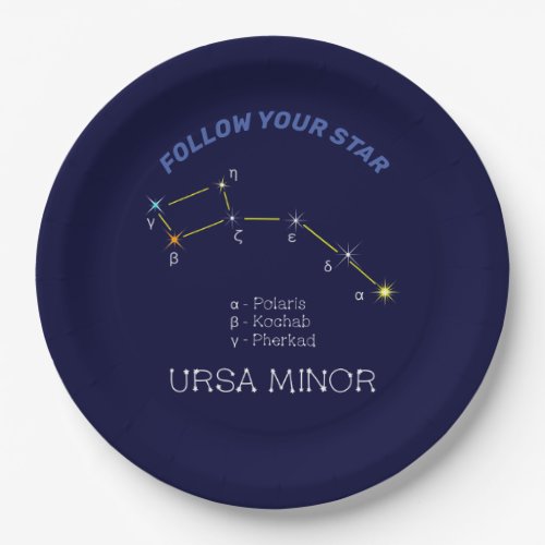 Northern Hemisphere Constellation Ursa Minor Paper Plates