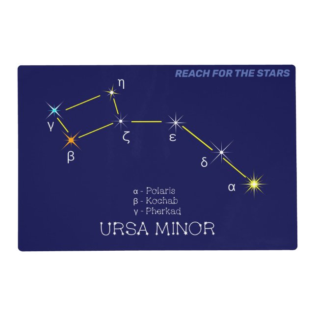Northern Hemisphere Constellation Ursa Minor Placemat (Front)