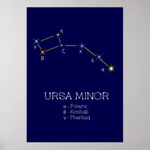 Northern Hemisphere Constellation Ursa Minor Poster