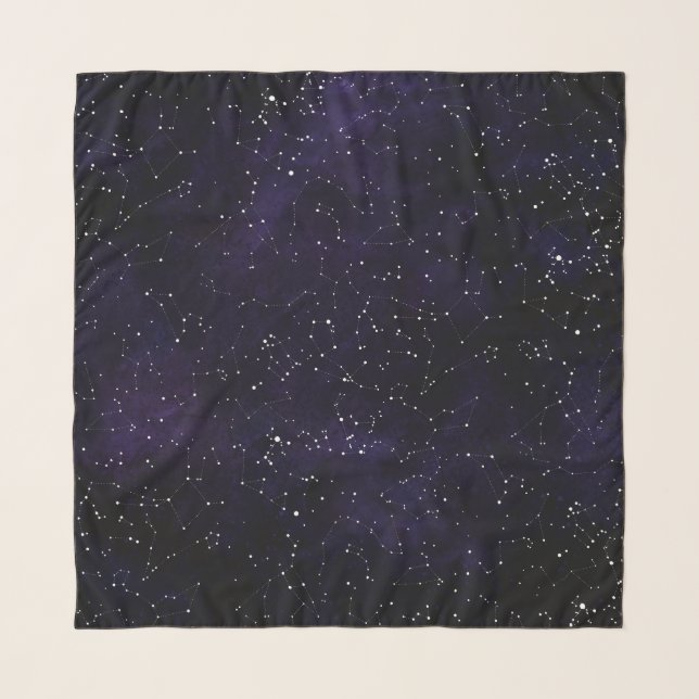 Northern Hemisphere Constellations Chiffon Scarf (Front)