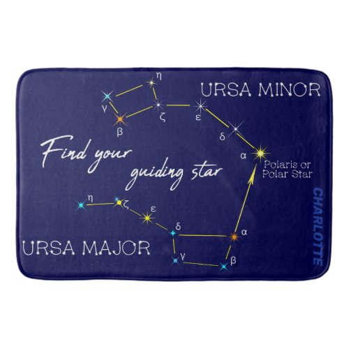 Northern Hemisphere Finding Polaris Star Bath Mat