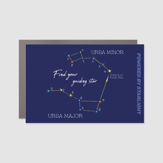 Northern Hemisphere Finding Polaris Star Car Magnet (Front)