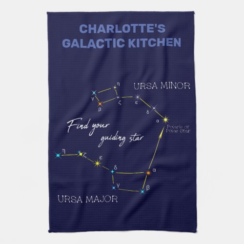 Northern Hemisphere Finding Polaris Star Kitchen Towel