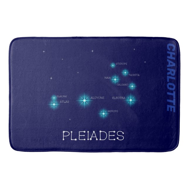 Northern Hemisphere Pleiades Star Formation Bath Mat (Front)