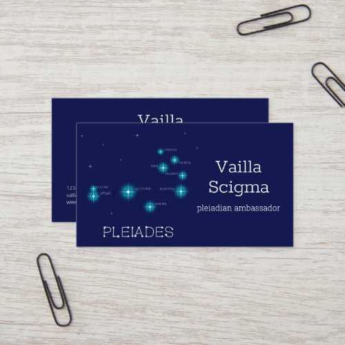 Northern Hemisphere Pleiades Star Formation Business Card