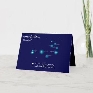 Northern Hemisphere Pleiades Star Formation Card