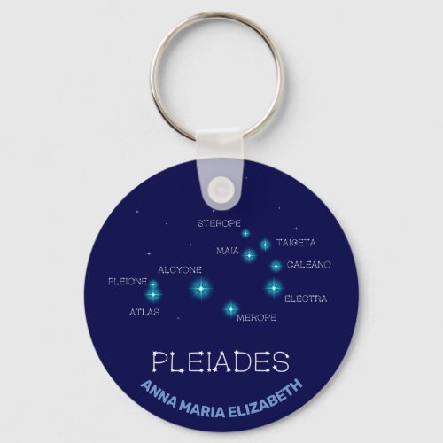 Northern Hemisphere Pleiades Star Formation Keychain