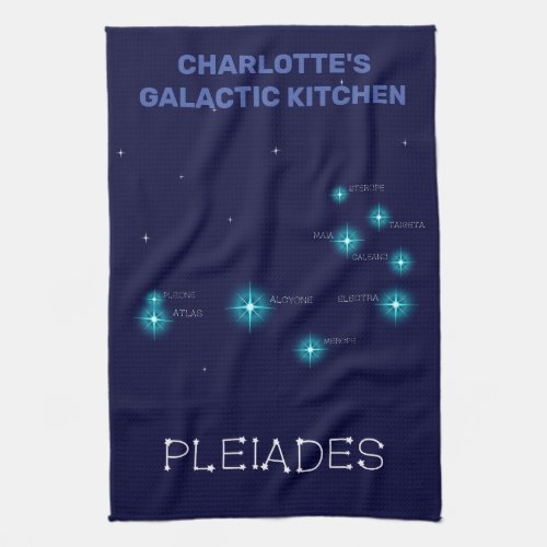 Northern Hemisphere Pleiades Star Formation Kitchen Towel