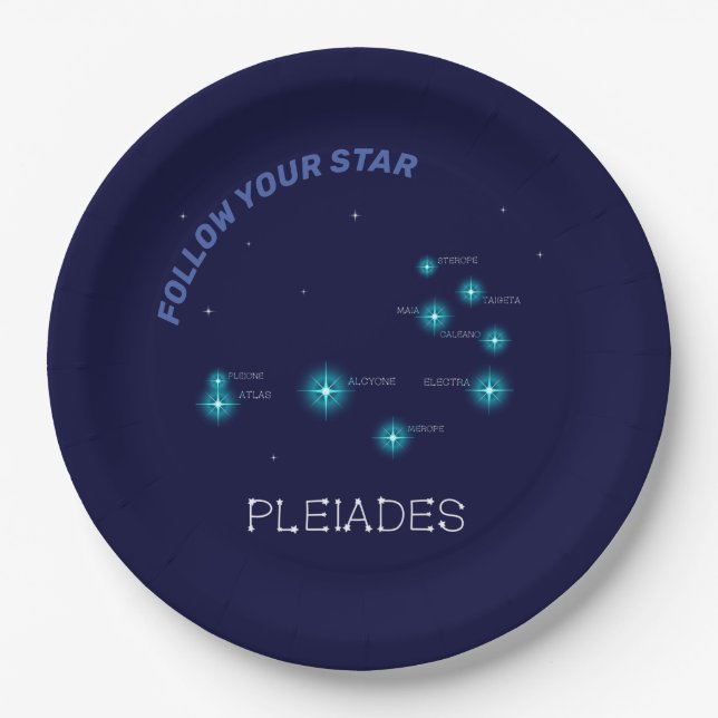 Northern Hemisphere Pleiades Star Formation Paper Plates (Front)