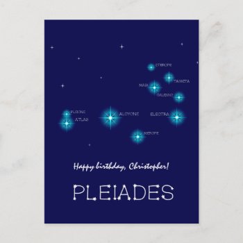 Northern Hemisphere Pleiades Star Formation Postcard by DigitalSolutions2u at Zazzle