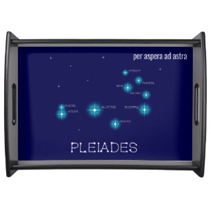 Northern Hemisphere Pleiades Star Formation Serving Tray