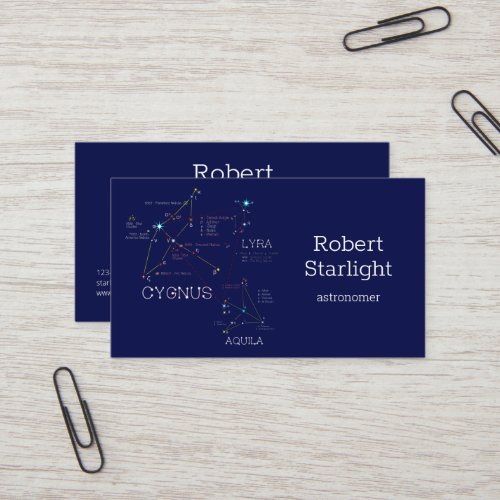 Northern Hemisphere Summer Triangle Stars Business Card