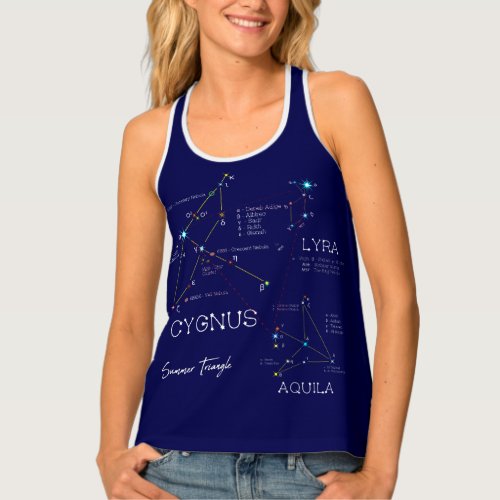 Northern Hemisphere Summer Triangle Stars Tank Top