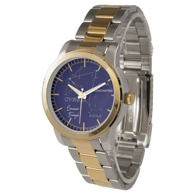 Northern Hemisphere Summer Triangle Stars Watch (Angled)
