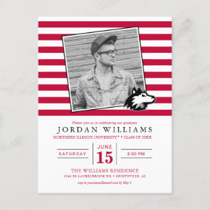 Northern Illinois Huskies   Graduation Announcement Postcard