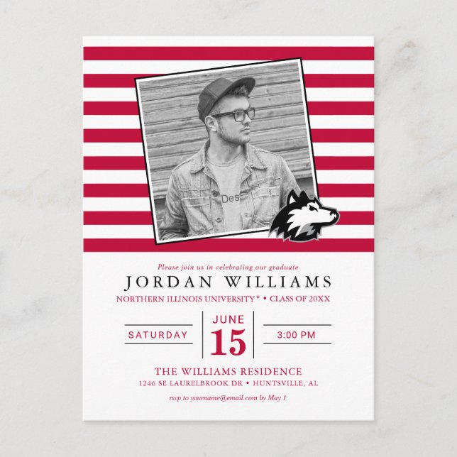 Northern Illinois Huskies | Graduation Announcement Postcard (Front)