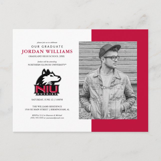 Northern Illinois Huskies | Graduation Announcement Postcard (Front)