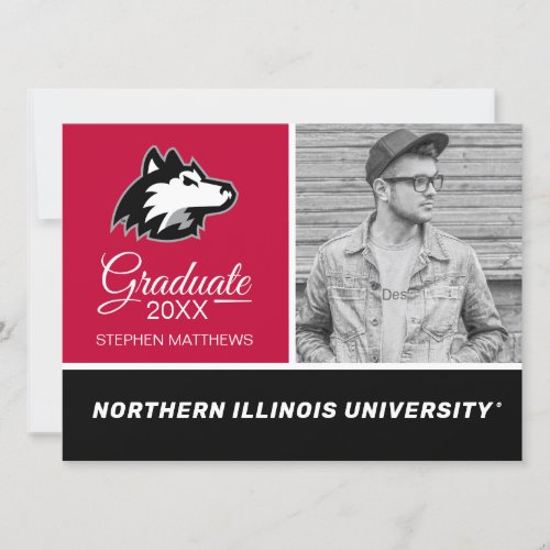 Northern Illinois Huskies  Graduation Invitation