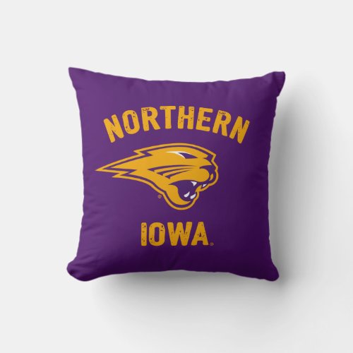 Northern Iowa Distressed Throw Pillow