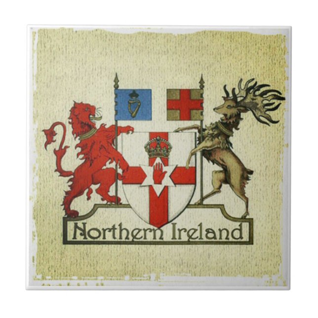 Northern Ireland coat-of-arms Ceramic Tile (Front)