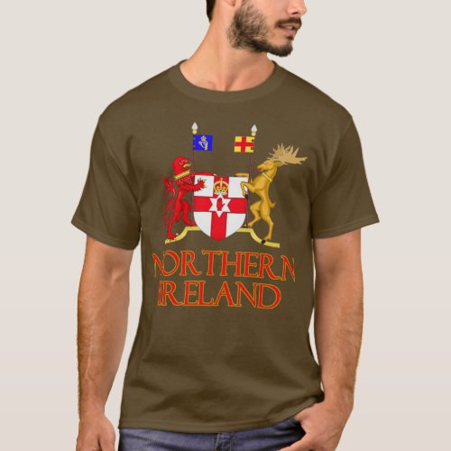 Northern Ireland Coat of Arms Design T_Shirt