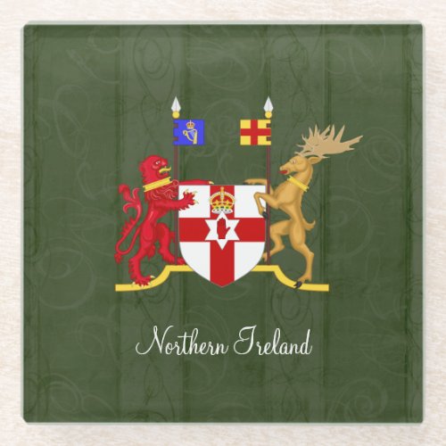 Northern Ireland Coat of Arms Glass Coaster