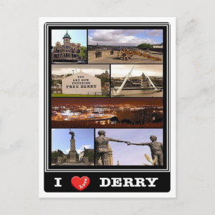 Northern Ireland - Derry - I Love - Postcard
