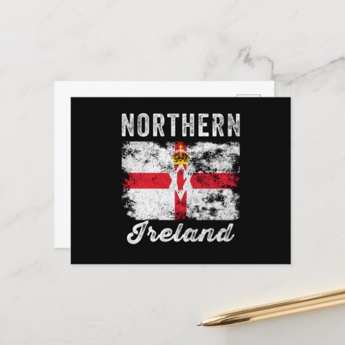 Northern Ireland Flag Distressed Postcard