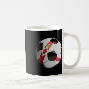 Northern Ireland Flag Footbyll Soccer Byll  Coffee Mug