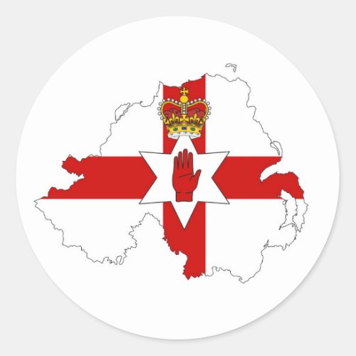 northern ireland flag map united kingdom country s classic round sticker