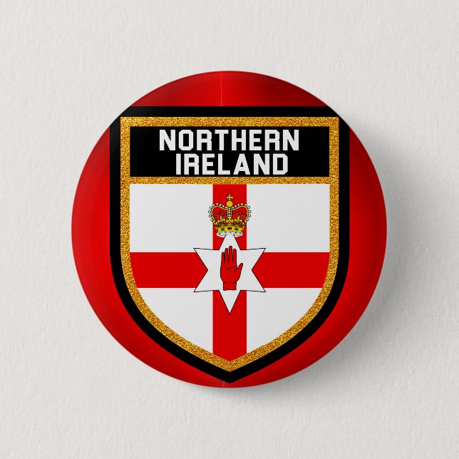 Northern Ireland Flag Pinback Button (Front)