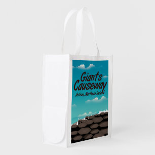 Northern Ireland Giants Causeway travel poster Reusable Grocery Bag