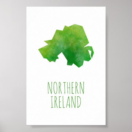 Northern Ireland Map Poster