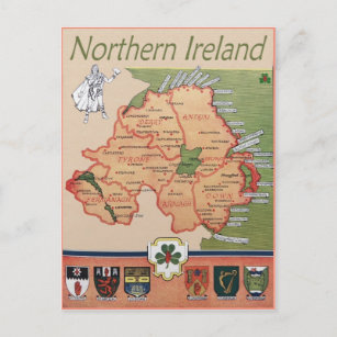 Northern Ireland retro Postcard