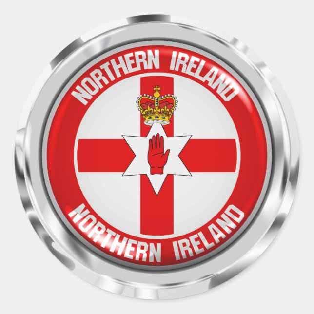 Northern Ireland Round Emblem Classic Round Sticker (Front)
