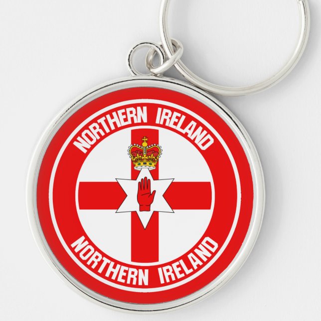 Northern Ireland Round Emblem Keychain (Front)