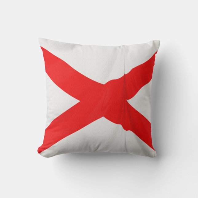 Northern Ireland Saltire of St Patrick Throw Pillow (Front)