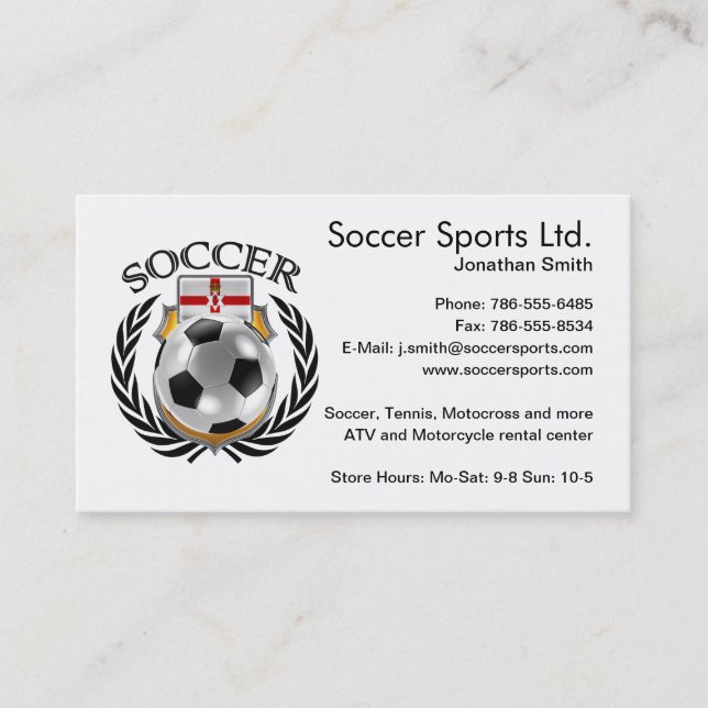 Northern Ireland Soccer 2016 Fan Gear Business Card (Front)
