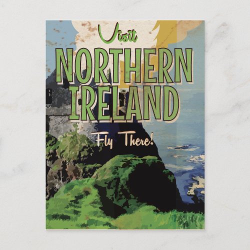 Northern Ireland vintage travel poster Postcard
