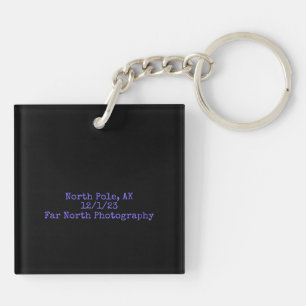 Northern Light acrylic keychain double sided
